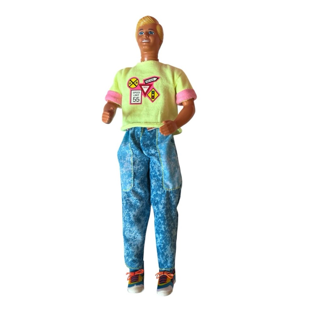 Vintage Barbie 1990 All American Ken Doll Reebok Hi-Tops
